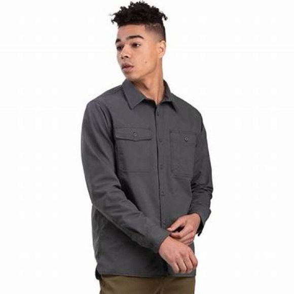 Outdoor Research Chehalis Flannel Long-Sleeve Sz Large Work Shirt Men's Gray - Picture 1 of 12